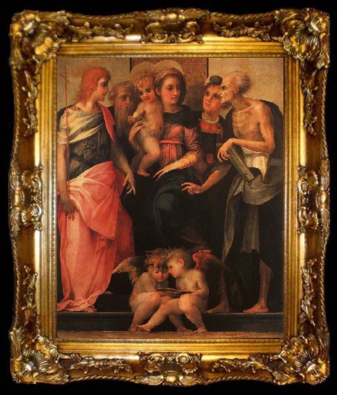 framed  Rosso Fiorentino Madonna and Child with Saints, ta009-2